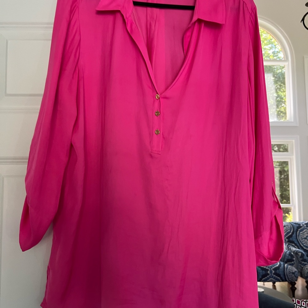 Lilly Pulitzer silk blouse size large